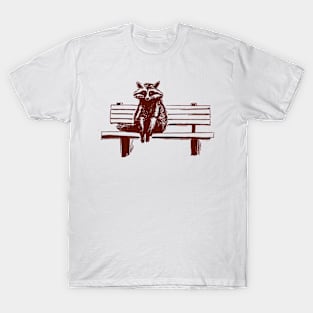 Cute Setting Raccoon T-Shirt